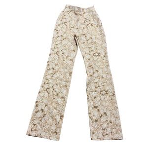 Open Edit High rise Split Front Hem Straight Leg Pants New XXS